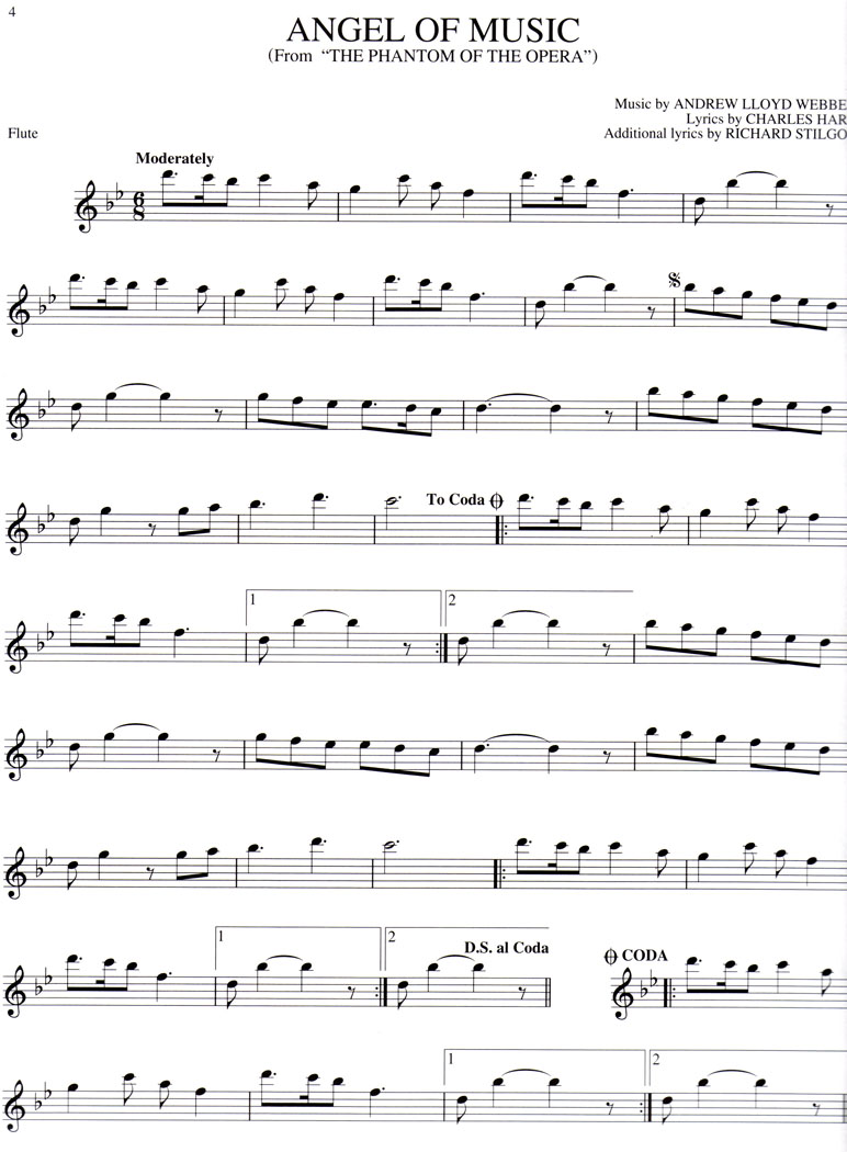 ... the opera page 2 free flute sheet music online download or play online